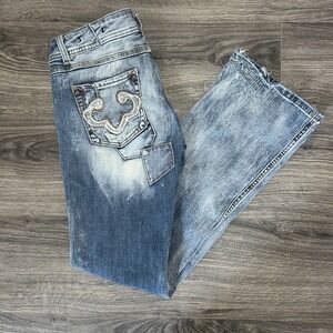 ReRock Express Distressed Y2K 2000s Flare Jeans Size 10